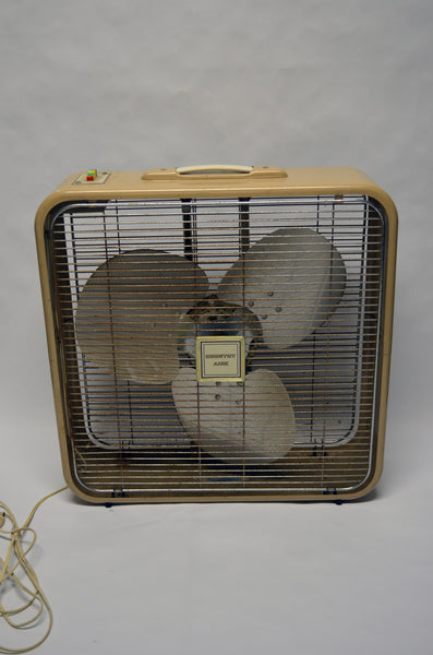 Vintage Box Fan before it was Remade Hats and Handlebars Style