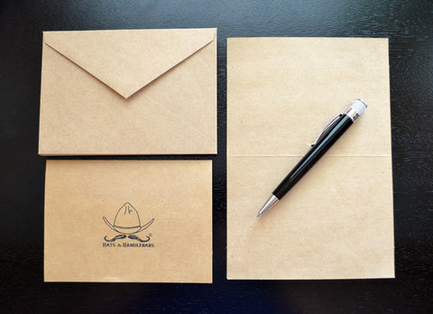 Hats & Handlebars Folded Notecards with Envelopes